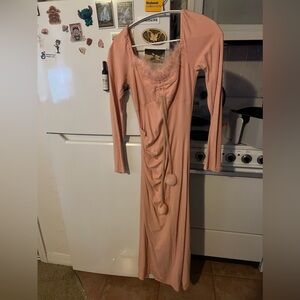 Ashy pink maxi dress, soft fabric